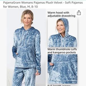 Pajamagram set plush velvet loungewear/ pajamas